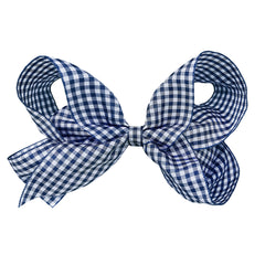 Large Peacoat Gingham Hair Clip