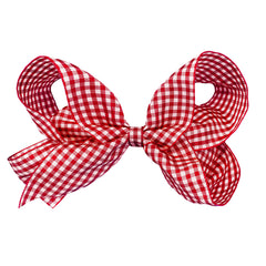 Large Scarlet Gingham Hair Clip