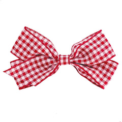 Medium Scarlet Gingham Hair Clip