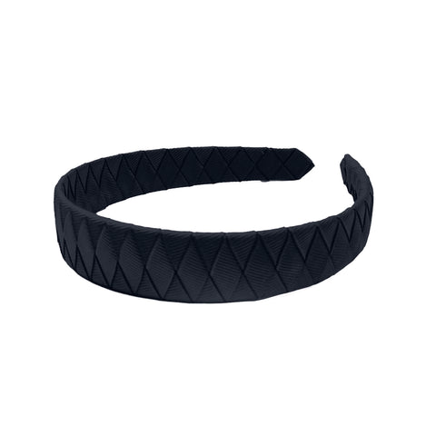 Large Ensign Blue Braided Alice Band
