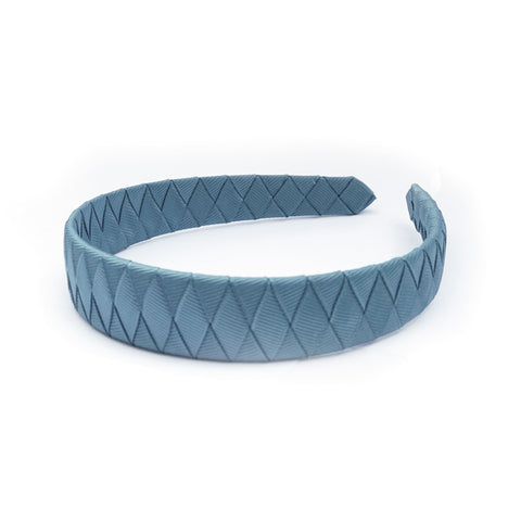 Large Antique Blue Braided Alice Band
