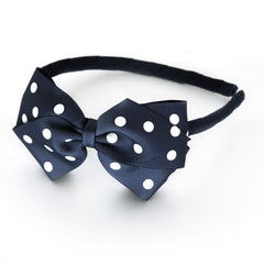 Large Peacoat Polka Dot Alice Band