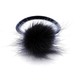 Black Pom Pom Elastic