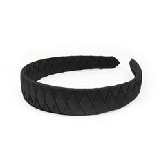 Large Black Braided Alice Band