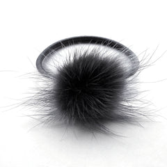 Charcoal Pom Pom Elastic