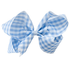 Large Bluebell Gingham Hair Clip