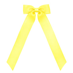 Medium Lemon Long Tail Grosgrain Hair Clip