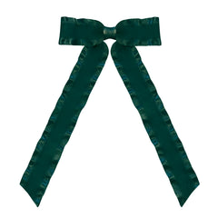 Spruce Medium Long Tail Ruffle Hair Clips
