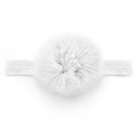 Baby Off White Pom Pom Headband