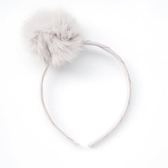 Large Off White Pom Pom Alice Band