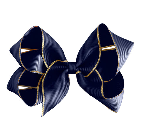 Large Peacoat Gold Edge Hair Clip