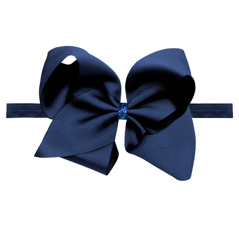 Large Peacoat Glitter Baby Headband