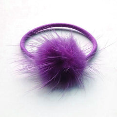 Regal Purple Pom Pom Elastic