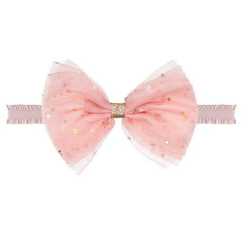 Large Rosy Mauve Chiffon Baby Headband