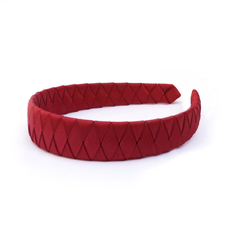 Large Scarlet Braided Alice Band