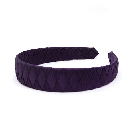 Large Shadow Purple Braided Alice Band