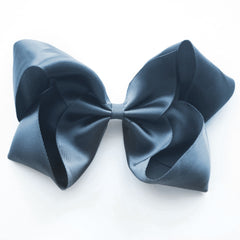 Large Antique Blue Satin Hair Clip