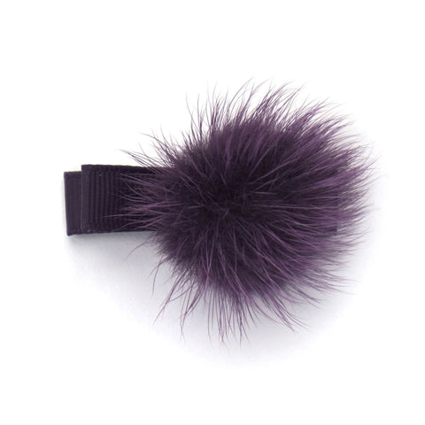 Shadow Purple Pom Pom Hair Clip