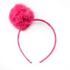Large Shocking Pink Pom Pom Alice Band