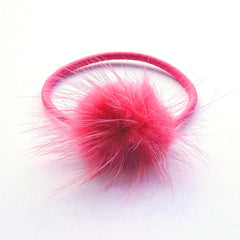 Shocking Pink Pom Pom Elastic