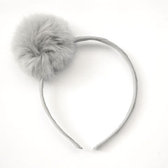 Large Silver Pom Pom Alice Band