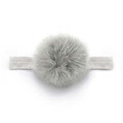 Baby Silver Pom Pom Headband