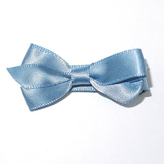 Small French Blue Satin Hair Clip