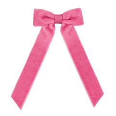 Medium Camellia Rose Long Tail Velvet Hair Clip