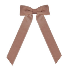Medium Antique Mauve Long Tail Velvet Hair Clip