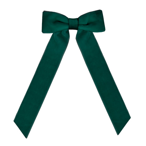 Medium Spruce Long Tail Velvet Hair Clip