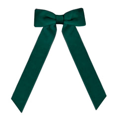 Medium Spruce Long Tail Velvet Hair Clip