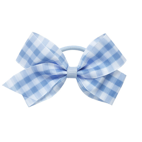 Medium Bluebell Gingham Hair Elastic